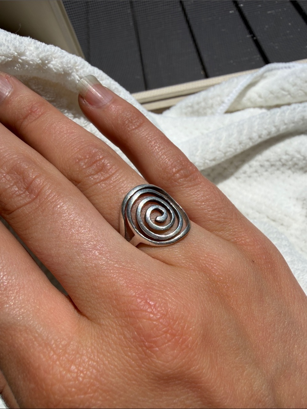 Sterling Silver Spiral Statement Ring